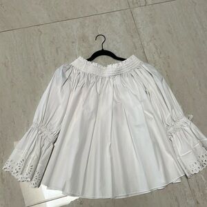 Alexander McQueen white cotton top